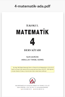 4. Sınıf Matematik Ders Kitabı İndir Pdf Ada Matbaacılık