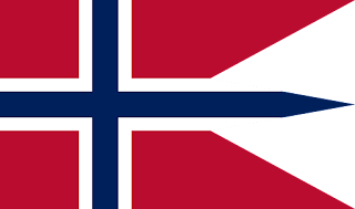 Bandeira estatal da Noruega.