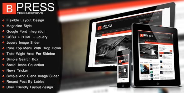  Bpress Responsive Blogger Template Free Download v Bpress New & Responsive/Magazine Blogger Template v1.6 Free Download - Themeforest