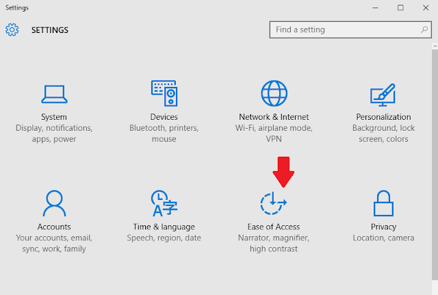 windows 10 Ease of access