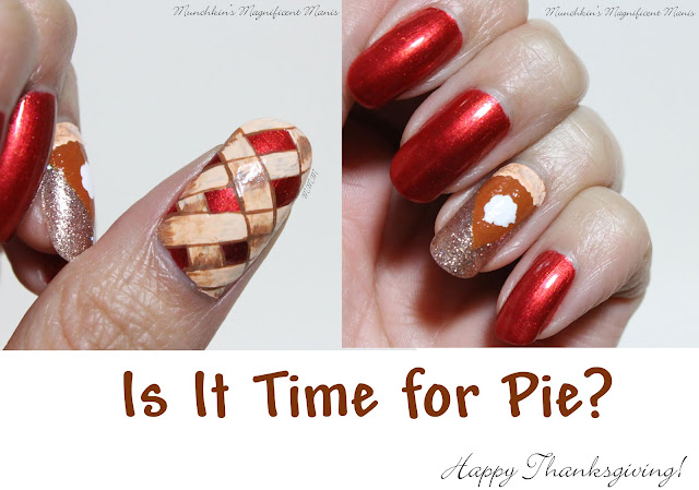 Thanksgiving Pie Nail Design 
