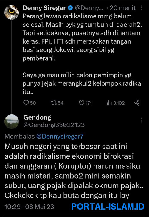 Lae Denny Siregar Langsung Terkapar Dihajar Netizen