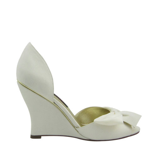 I just love a wedge heel Now you can have a wedge with your wedding dress