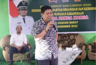 Irwan Basir Jadi Pemateri Dalam Diskusi Kebangsaan Focus Group Discussion (FGD) Pemuda Panca Marga Kecamatan Padang