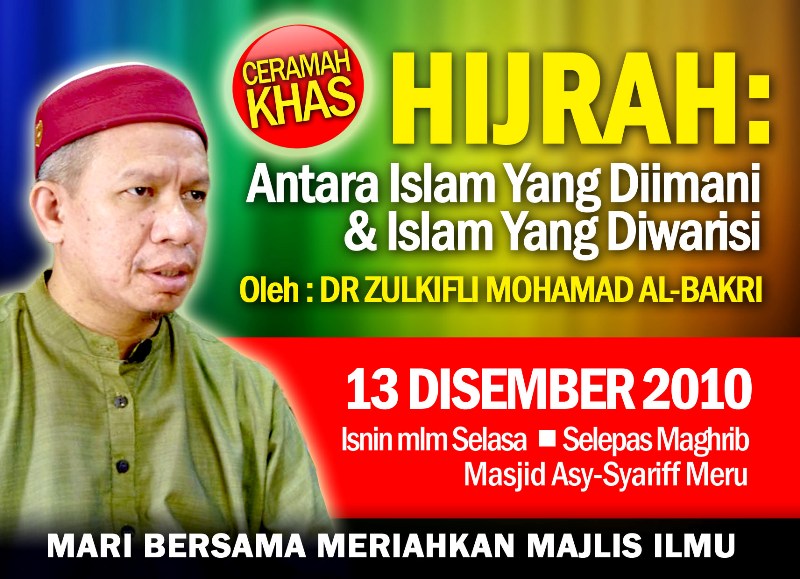 www.mymaktabaty.com Ceramah Khas Hijrah Dr. Zulkifli Muhammad al-Bakri