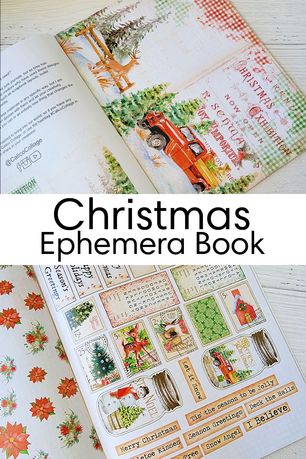 Country Christmas Ephemera Book for Junk Journals