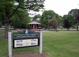 Franklin Town Common, bordered by Main St, Beaver St, Union St and High St