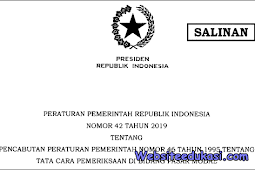 Peraturan Pemerintah Nomor 42 Tahun 2019