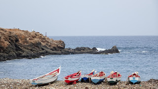 Small fishing boats in Cape Verde