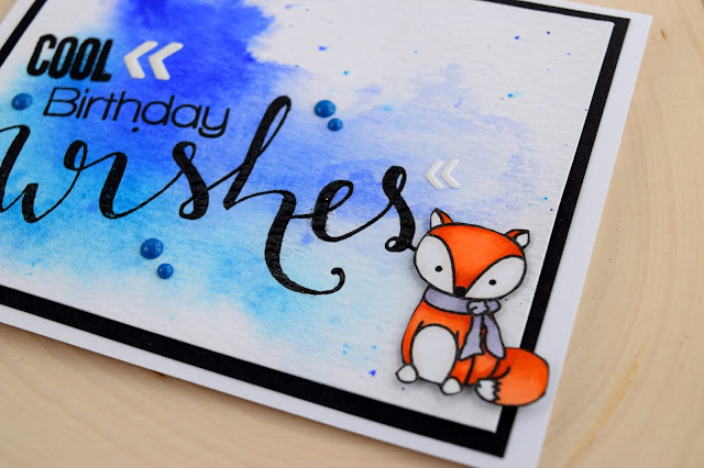 Winter Fox Birthday Card by Jess Gerstner using Create a Smile Stamps