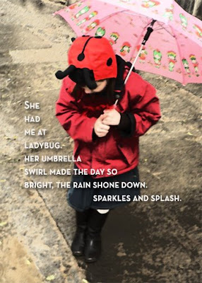 ladybug and umbrella rainy day pic