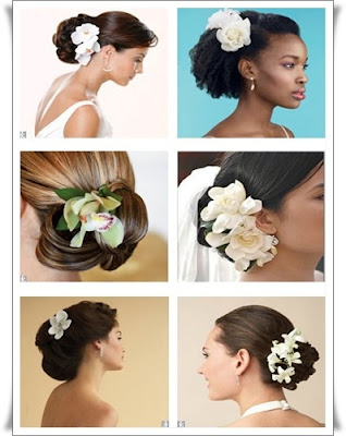 Bridal hairstyles with real flowers‏