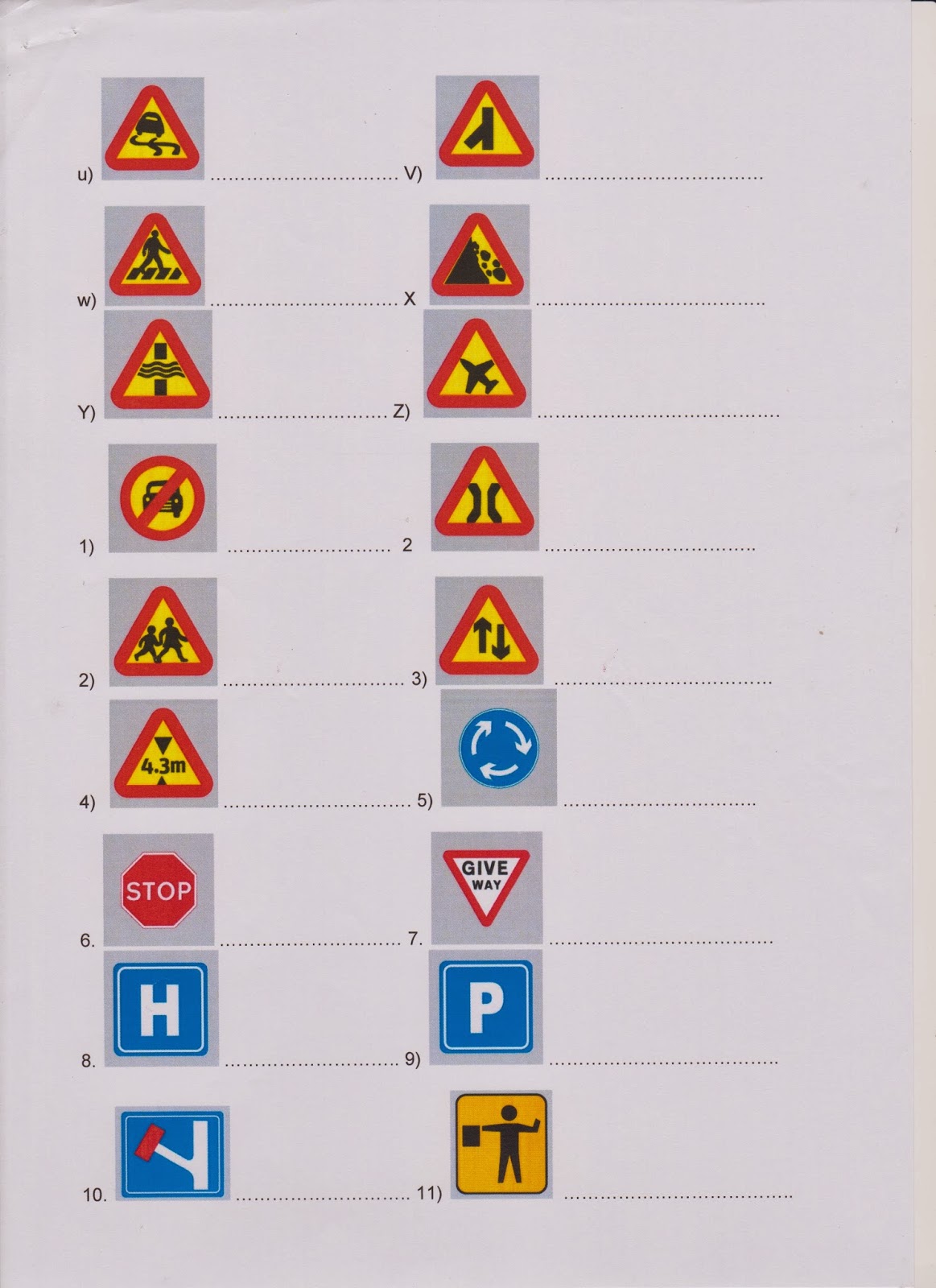 Gloria Mobile Driving School Do You Know Your Road Signs