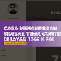 Cara menampilkan sidebar di tema contempo pada layar 1366 x 768