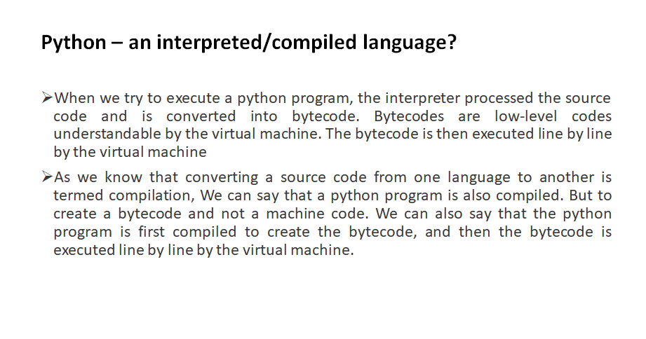 Python – an interpreted/compiled language?