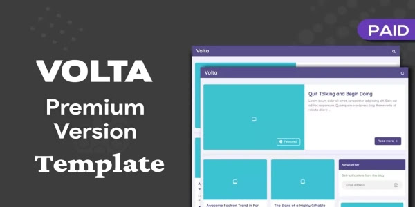 Volta - Responsive Blogger Template (Premium Version)