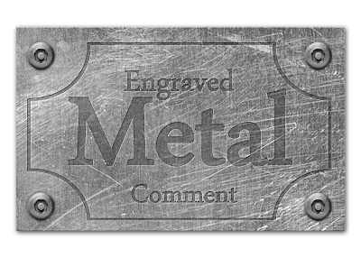 final engraved carved text on metal sheet effect in Photoshop