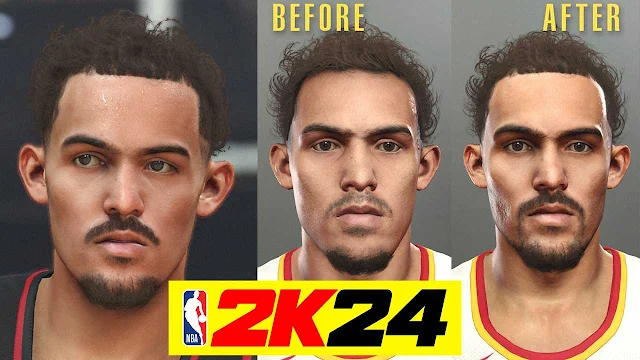 NBA 2K24 Trae Young Cyberface & Body Update