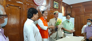 binod-chaudhry-welcome-lnmu-vc