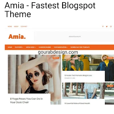 Amia - Fastest Blogspot Template