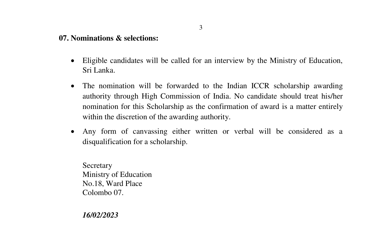 Indian ICCR Undergraduate Scholarships offered under Nehru Memorial/Rajiv Gandhi Scholarship Scheme - 2023/24