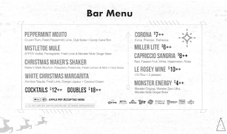 bar menu in public park