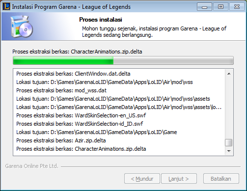 Aadallah original BLOG: Game Garena Mentok saat Update 