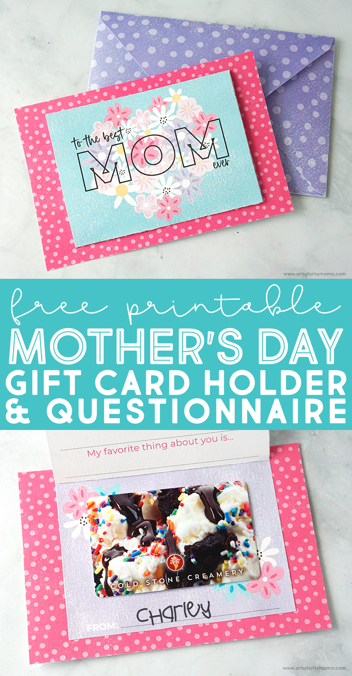 Free Printable Mother's Day Questionnaire + Gift Card Holder