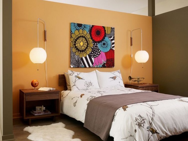 Inspirasi Desain Kamar Tidur Bertema Warna Orange