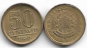 Moeda de 50 centavos, 1956