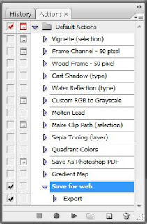 Photoshop CS3 Actions box