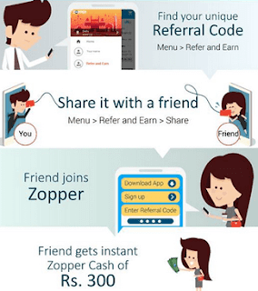 zopper refer and earn free wallet balance