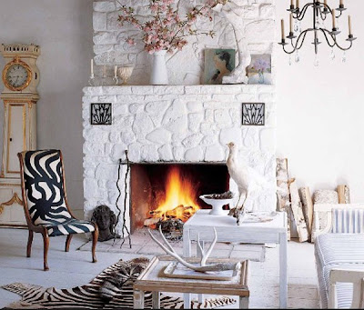 sala con chimenea