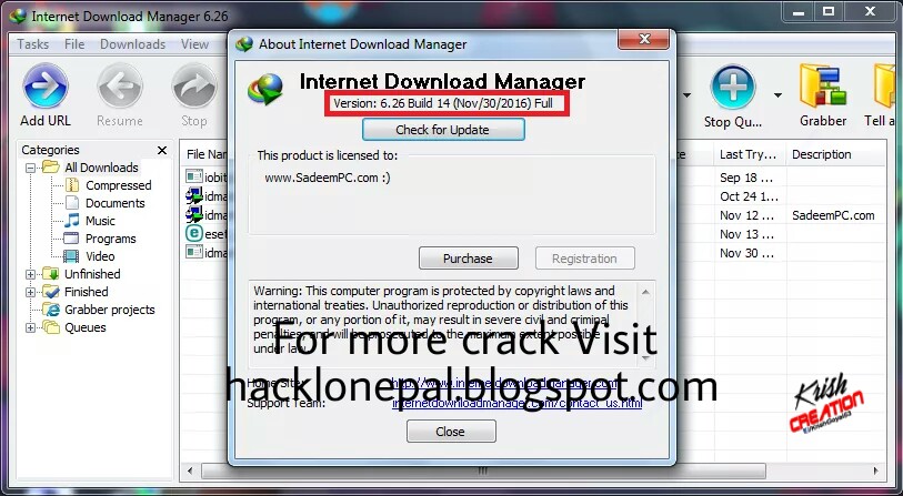 Download Mod: Internet Download Manager IDM 6 26 Build 14 Patch Safe