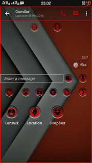 BBM MOD Transparan Red Versi 2.10.0.31 APK (Clone)