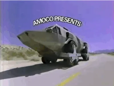 Amoco Presents the Road Worrier featuring the Landmaster All-terrain Bug-out Vehicle from Damnation Alley (1977)