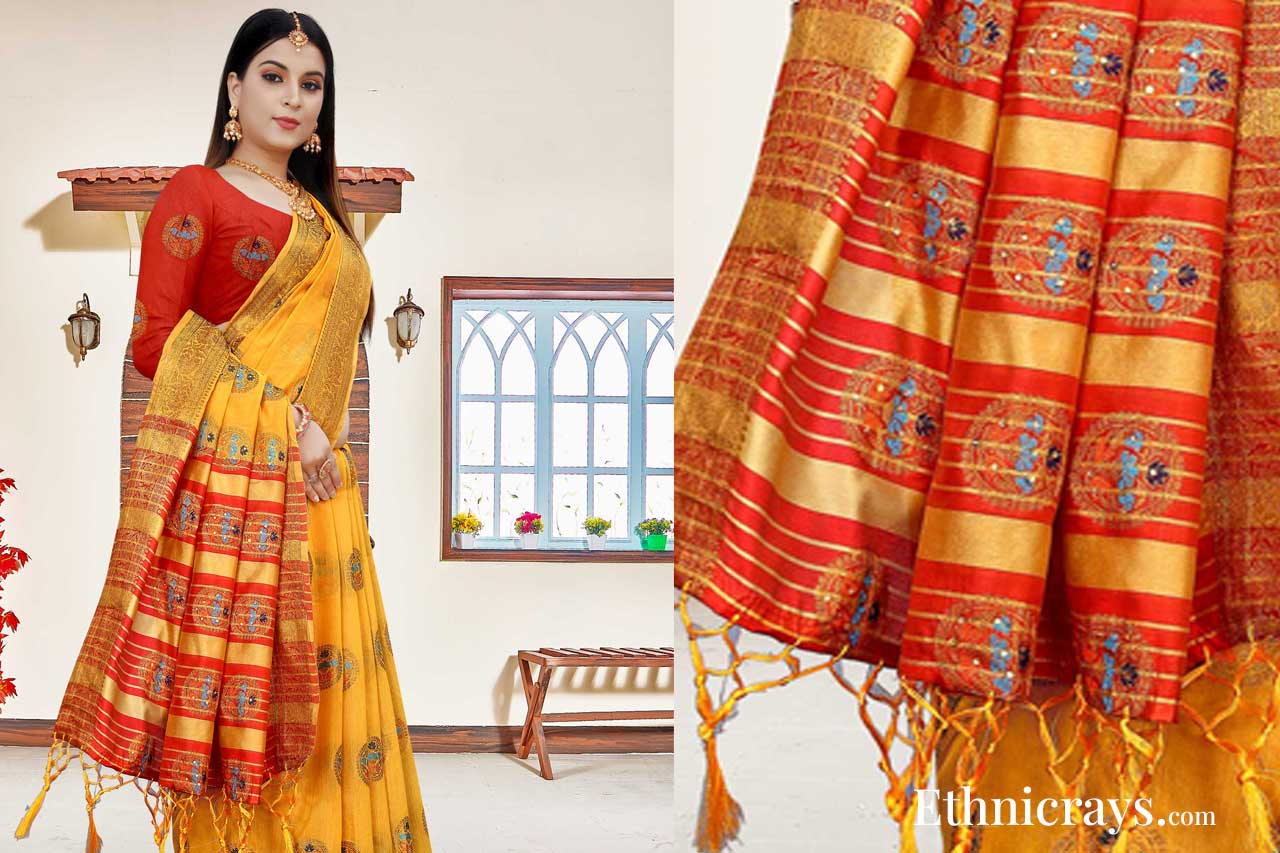 Semi Paithani Silk Saree