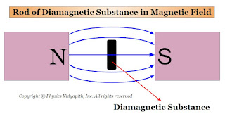 Rod of Diamagnetic Substance in Magnetic Field
