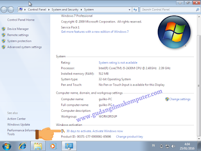 Cara Aktivasi Windows 7 Menggunakan Windows Loader