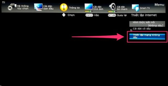 Cách kết nối Internet cho tivi Sharp qua Wifi