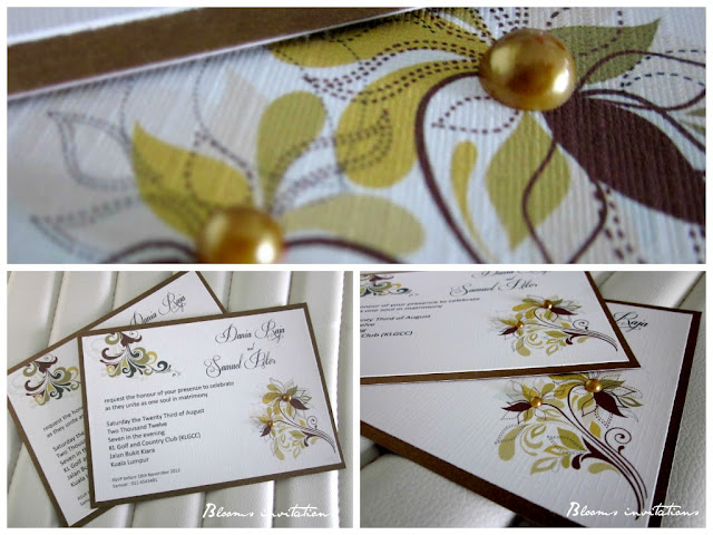 Floral Pearl Wedding Invitation