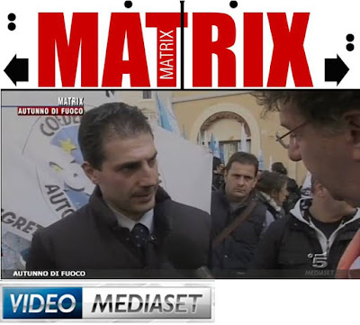 Trasmissione Matrix Canale 5 Gianluca Guerrisi (CONSAP)  intervista taglia alla sicurezza