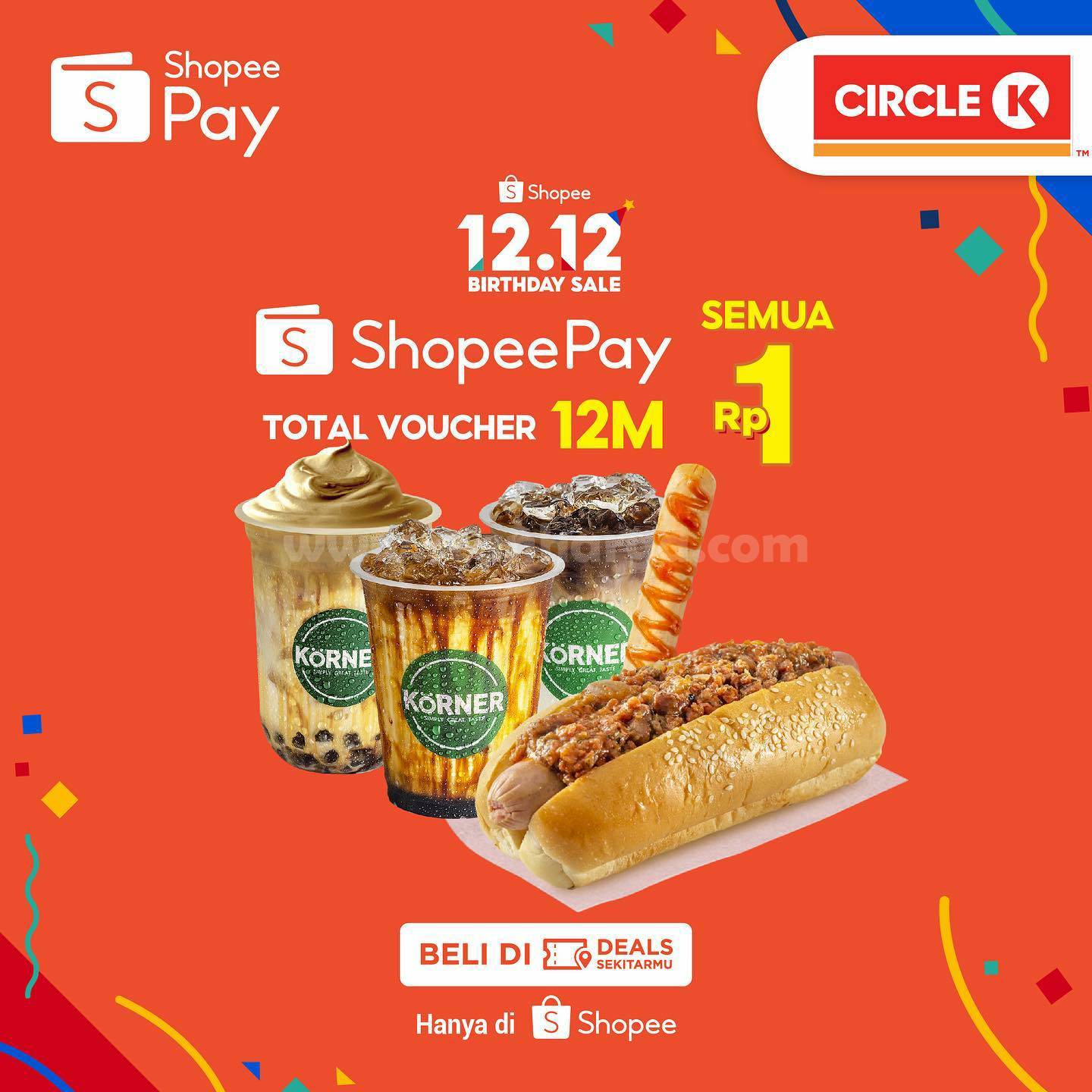 Promo Circle K Shopee 12.12. Birthday Sale - Beli Voucher Diskon ShopeePay cuma Rp 1