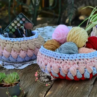 Cesto en Trapillo a Crochet