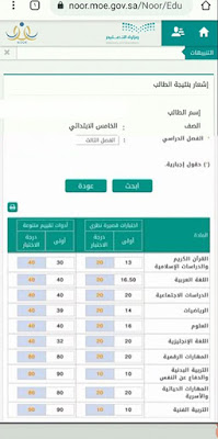 نتائج الطلاب نظام نور برقم الهوية فقط