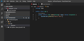 Estructura de proyecto en JAVA DEPENDENCIES - Visual Studio Code