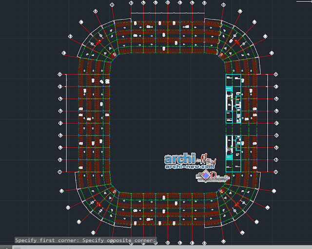 Football stadium Dwg  