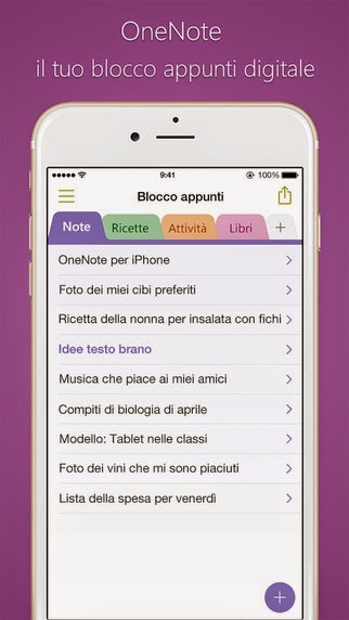 Microsoft OneNote per iPhone