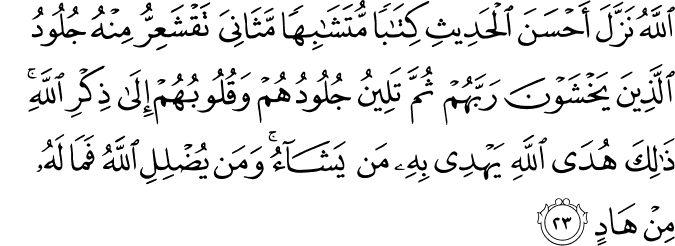 Surat Az-Zumar ayat 23