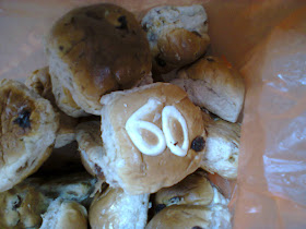 Our haul of buns, including a special Diamond Jubilee one!